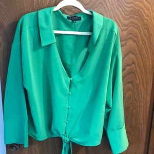 NWOT size 18 Eloquii top in vibrant green